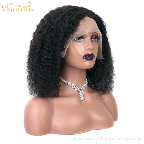 Vigorous vendors colored wet curls water wave 150% density brazilian styles 100% human hair glueless hd lace front wigs